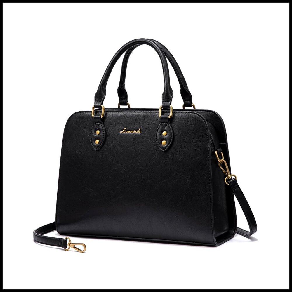 Vintage Style Leather Satchel Tote Top Handle Shoulder Bag Crossbody Purse